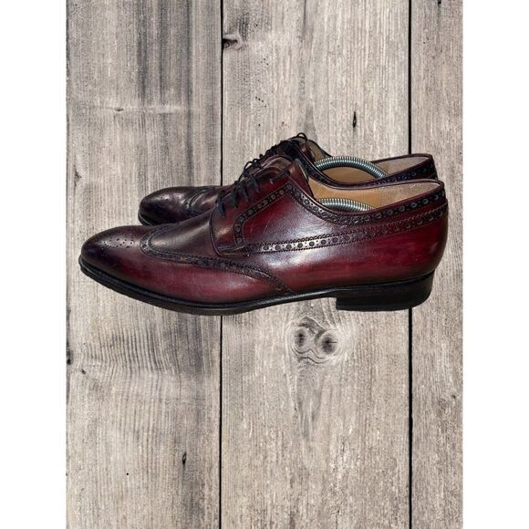 Magnanni Wingtip Oxford Leather Shoes Mens Size 11.5M Burgundy 15884 Style main image 10